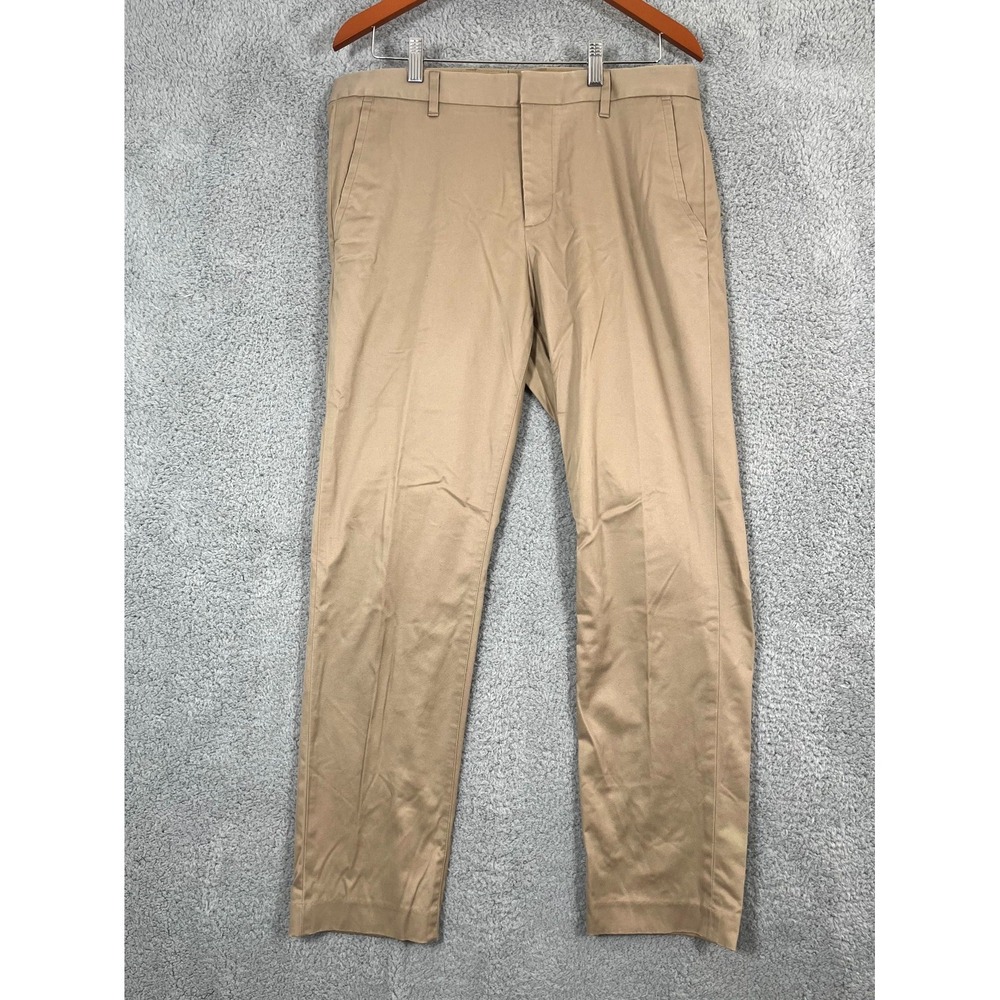 Bonobos Dress Pants Men 33x29.5 Khaki Stretch Chino Workwear Party Travel